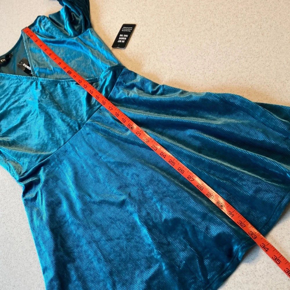 Express Deep Teal Long Sleeve Dress Women Size S/P - Picture 7 of 13